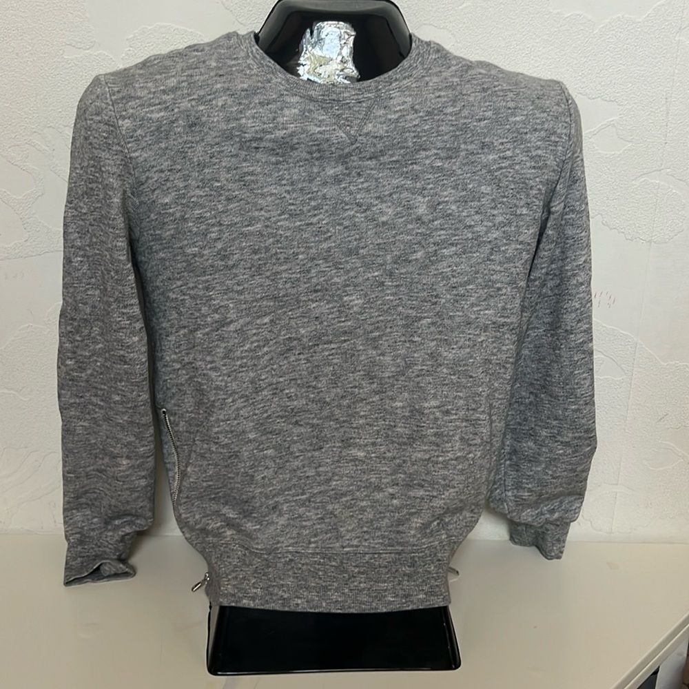 MICHAEL STARS Men’s Grey Sweatshirt with Side Zippers Size S